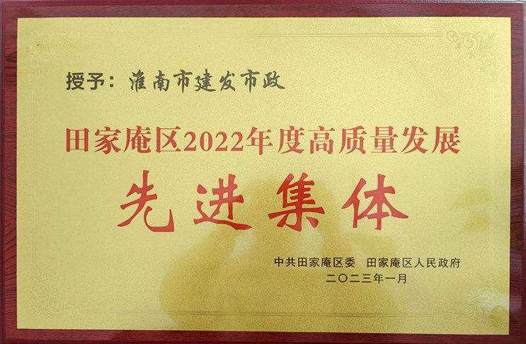 2022田家庵區先進(jìn)集體
